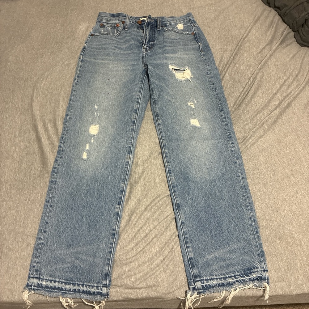 Madewell Faded Blue Straight Leg Jeans